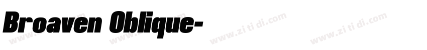 Broaven Oblique字体转换